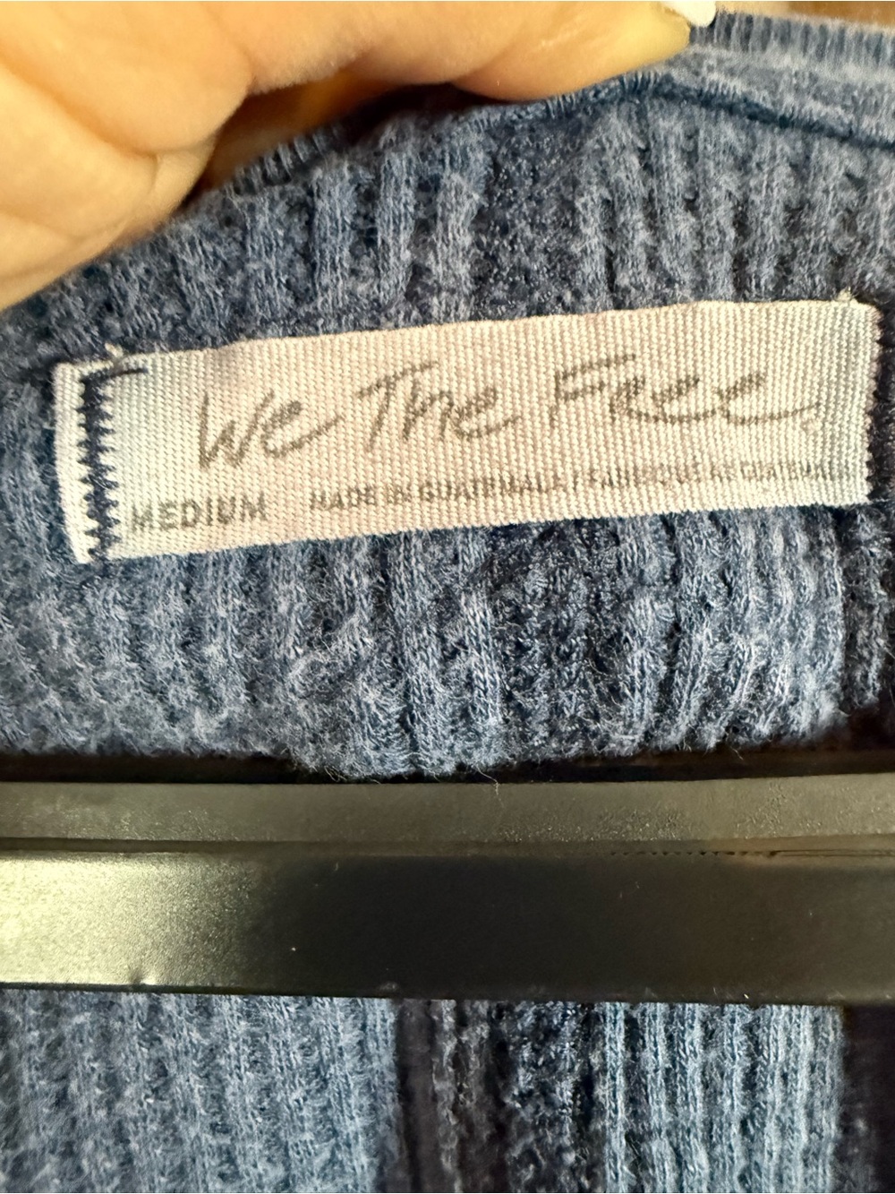 Free People We The Free Microphone Drop Thermal Blue Oversized M - Picture 5 of 16